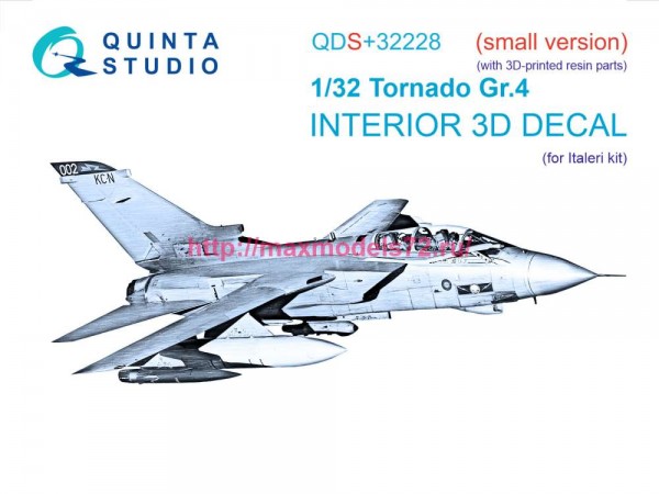 QDS+32228   3D Декаль интерьера кабины Tornado Gr.4 (Italeri) (Малая версия) (с 3D-печатными деталями) (thumb82888)